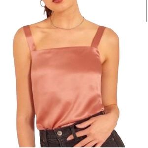 Reformation Juliana Pink Satin Tank Top XS